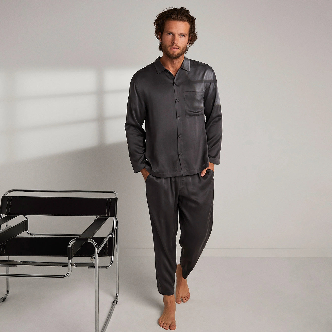 SXIƎ® X LUNYA Cali Meditative Grey Silk Set
