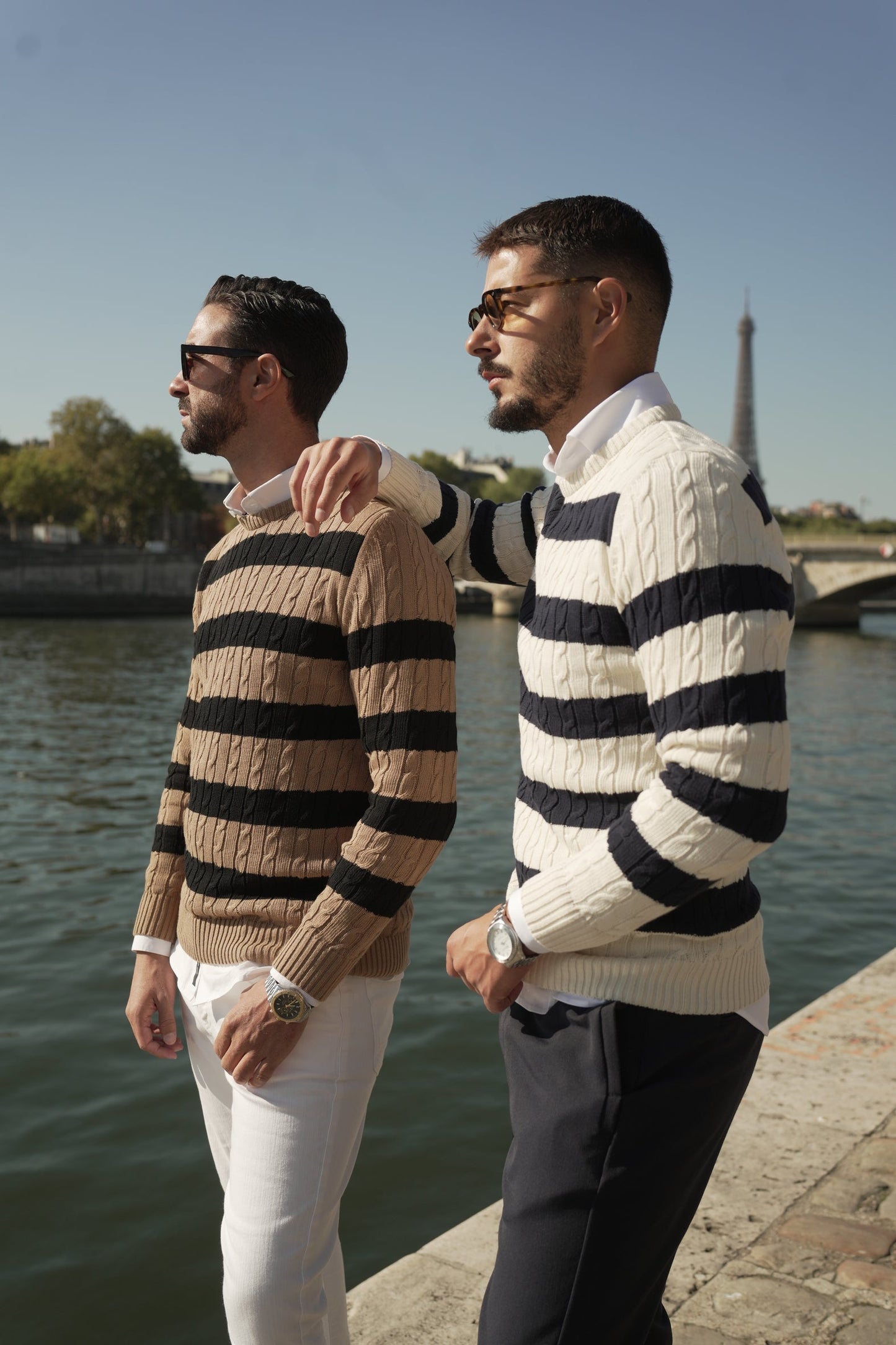 DONATO NAVY & PEARL SWEATER
