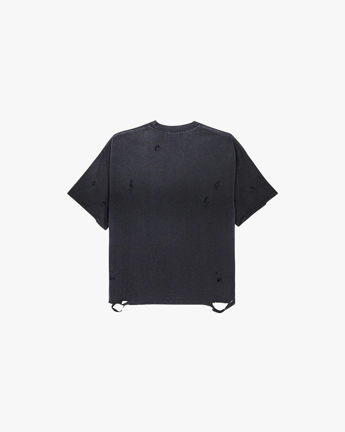 FuneralApparel Distressed Washed Crop T Shirt