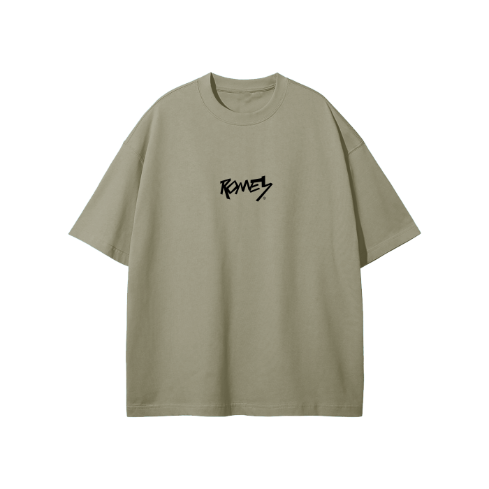 Romey Streetwear Unisex Earth Tone Heavyweight Loose Fit FOG T-Shirt