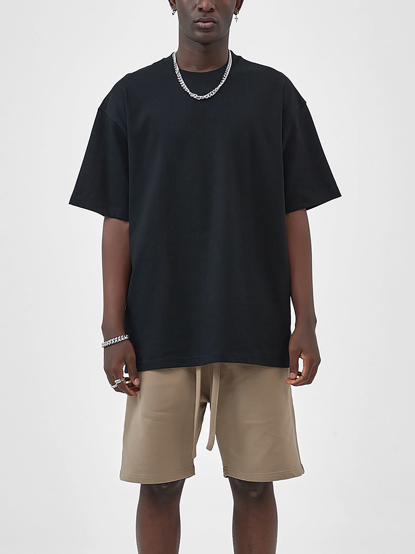 Romey Streetwear Unisex Earth Tone Heavyweight Loose Fit FOG T-Shirt