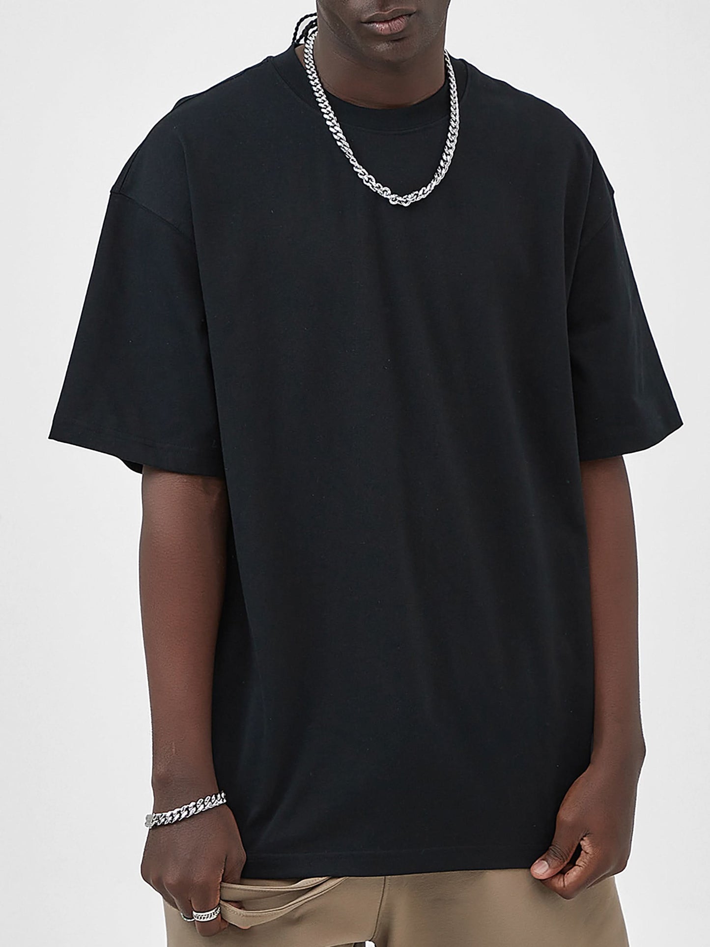 Romey Streetwear Unisex Earth Tone Heavyweight Loose Fit FOG T-Shirt