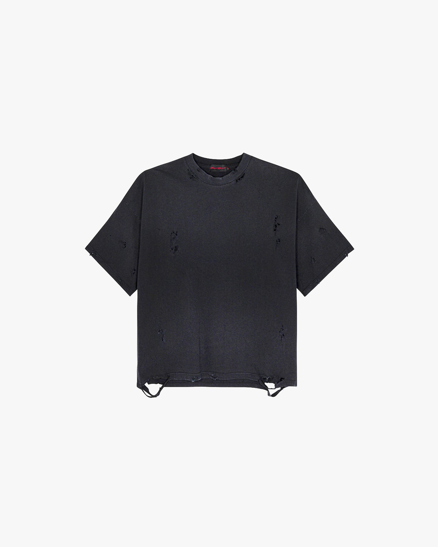 Distressed Washed Crop T Shirt - Funeral Apparel
