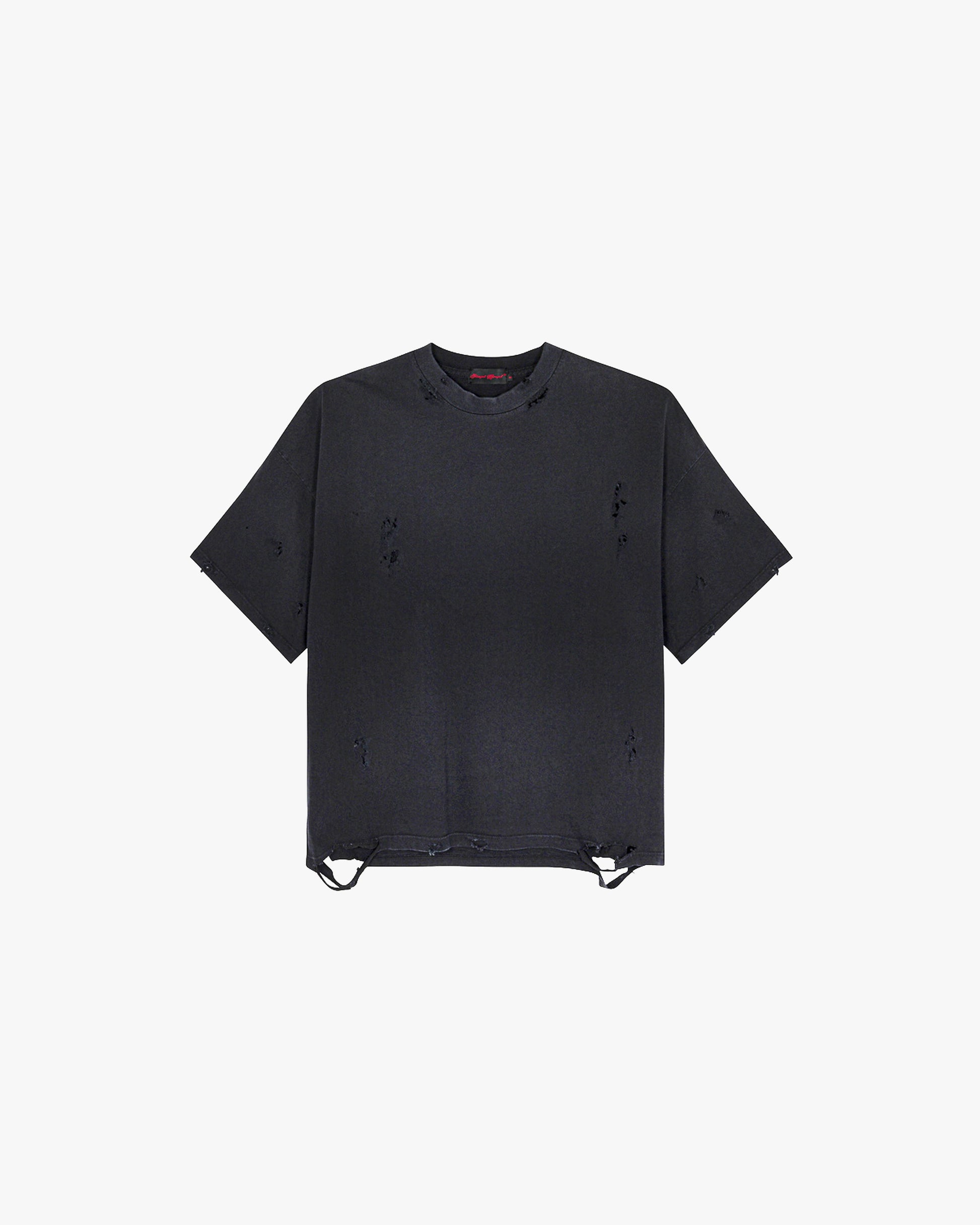 Distressed Washed Crop T Shirt - Funeral Apparel